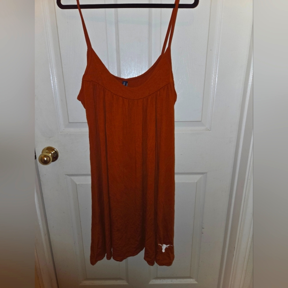 Vintage Nwt Texas Longhorns Rust Orange Sleeveless Dress